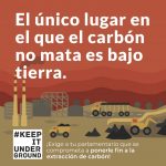 Solicitan poner fin definitivo a toda la cadena de contaminación del carbón